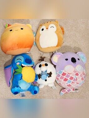 Lot Of Squishmallows & Stitch